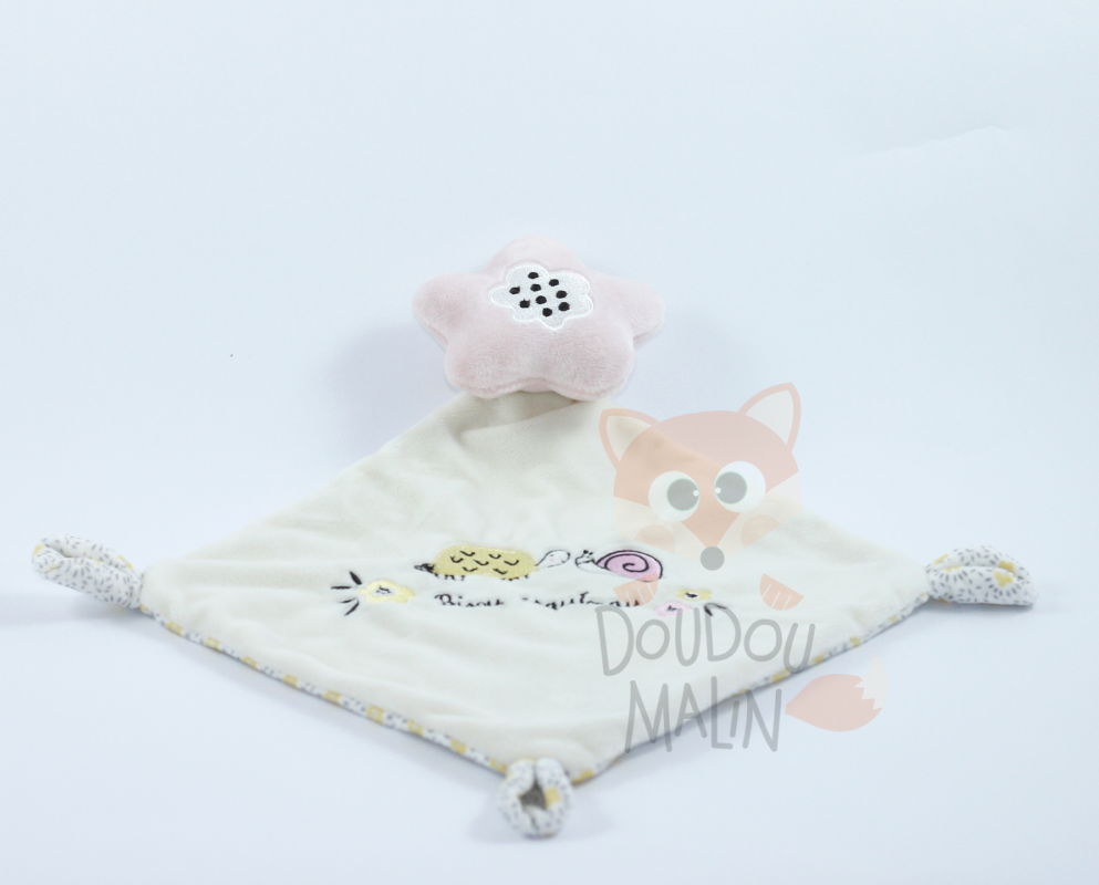  plat fleur beige rose bisou esquimau 25 cm 